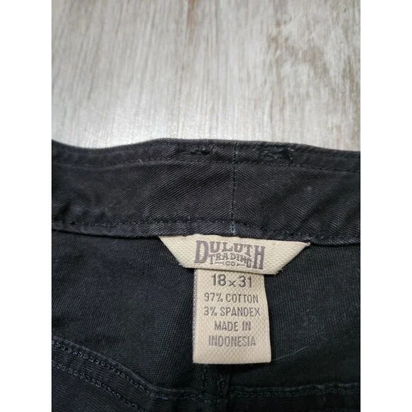 Duluth Trading Co. Womens Black Denim Jeans Straight Leg Lightweight Sz 18x31 - Picture 4 of 8